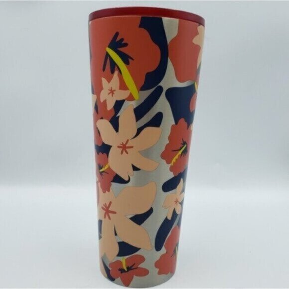 Starbucks Summer 2020 Red Hibiscus Tropical Stainless Steel Cold Cup Tum… - Picture 6 of 15